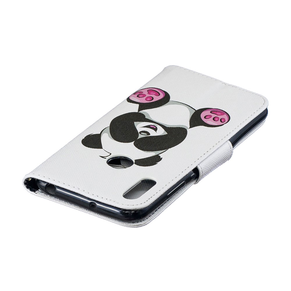 Padrão De Impressão PU Carteira De Couro Tampa Do Telefone Móvel Para Y6 (2019) / Y6 Pro (2019) / Y6 Prime (2019) - Panda Adorável-9
