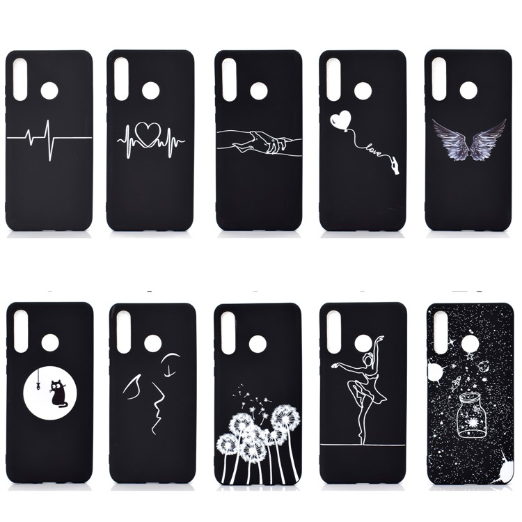 Matte Pattern Printing TPU Mobile Phone Shell for Huawei P30 Lite - Abstract Face-9