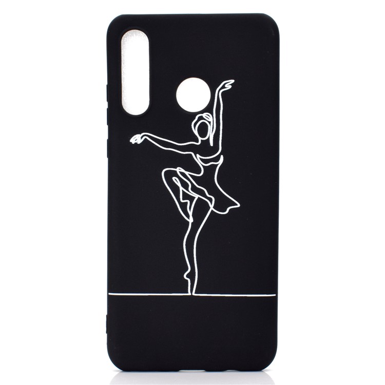 Matte Pattern Printing TPU Mobile Phone Shell for Huawei P30 Lite - Girl Dancing Ballet-2