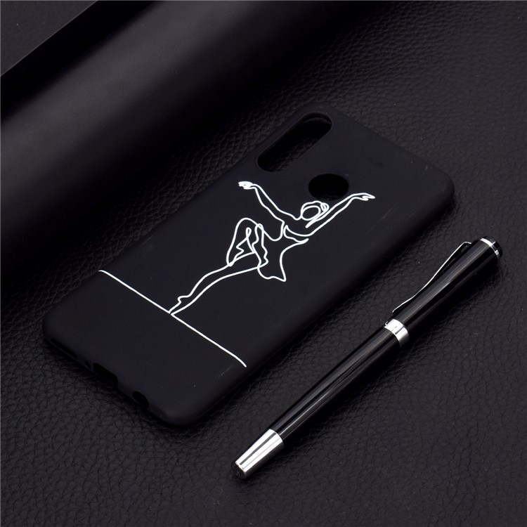Matte Pattern Printing TPU Mobile Phone Shell for Huawei P30 Lite - Girl Dancing Ballet-6