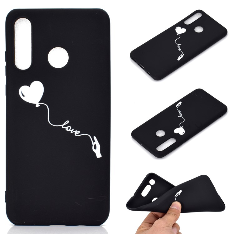 Matte Pattern Printing TPU Mobile Phone Shell for Huawei P30 Lite - Heart and Love-1