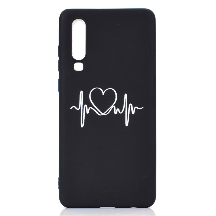 Matte Pattern Printing TPU Cell Phone Case for Huawei P30 - Heart-2