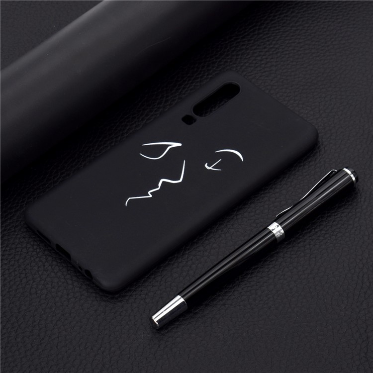 Matte Pattern Printing TPU Cell Phone Case for Huawei P30 - Abstract Face-6