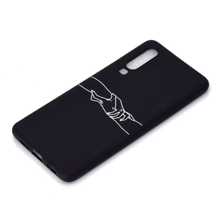Matte Pattern Printing TPU Cell Phone Case for Huawei P30 - Hand in Hand-3
