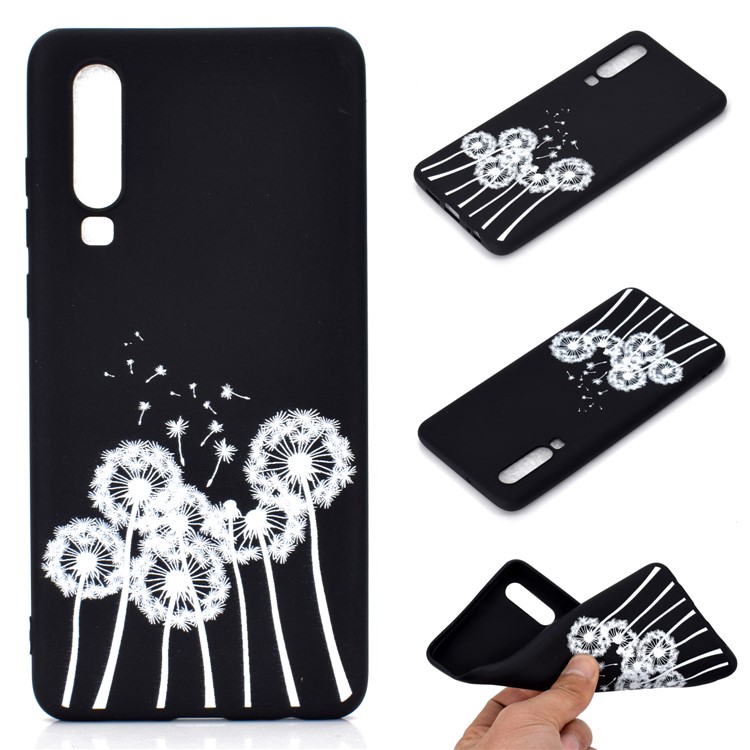 Matte Pattern Printing TPU Cell Phone Case for Huawei P30 - Dandelion-1