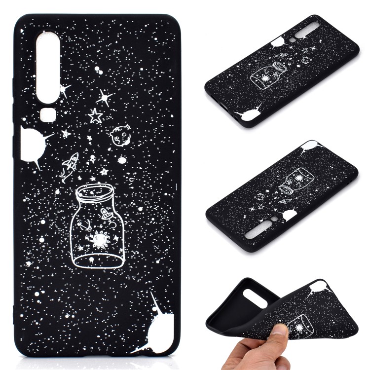 Matte Pattern Printing TPU Cell Phone Case for Huawei P30 - Wishing Bottle-1