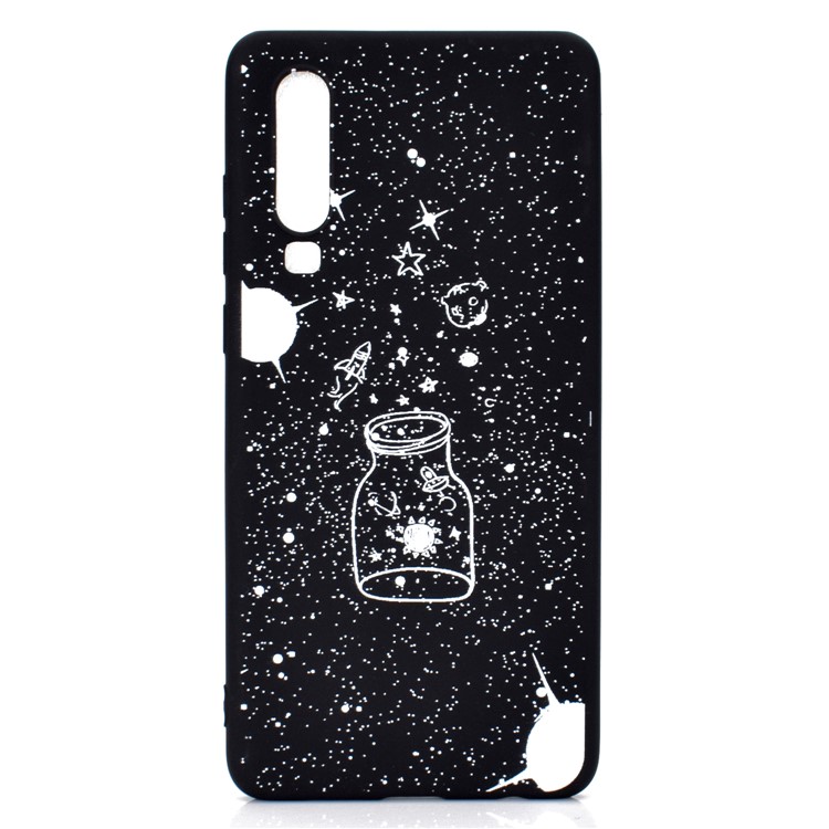 Matte Pattern Printing TPU Cell Phone Case for Huawei P30 - Wishing Bottle-2