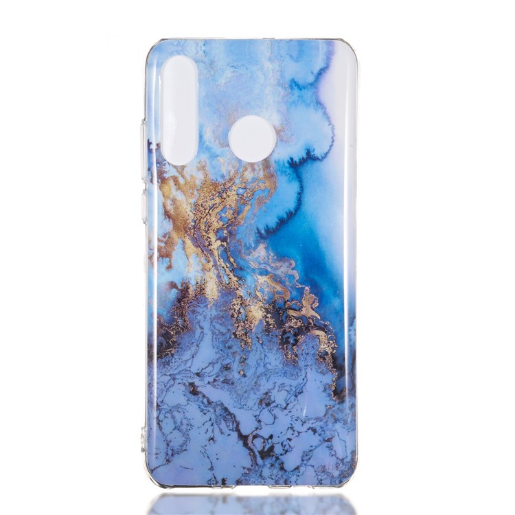 Padrão de Mármore IMD TPU Case Para Huawei P30 Lite - Estilo J