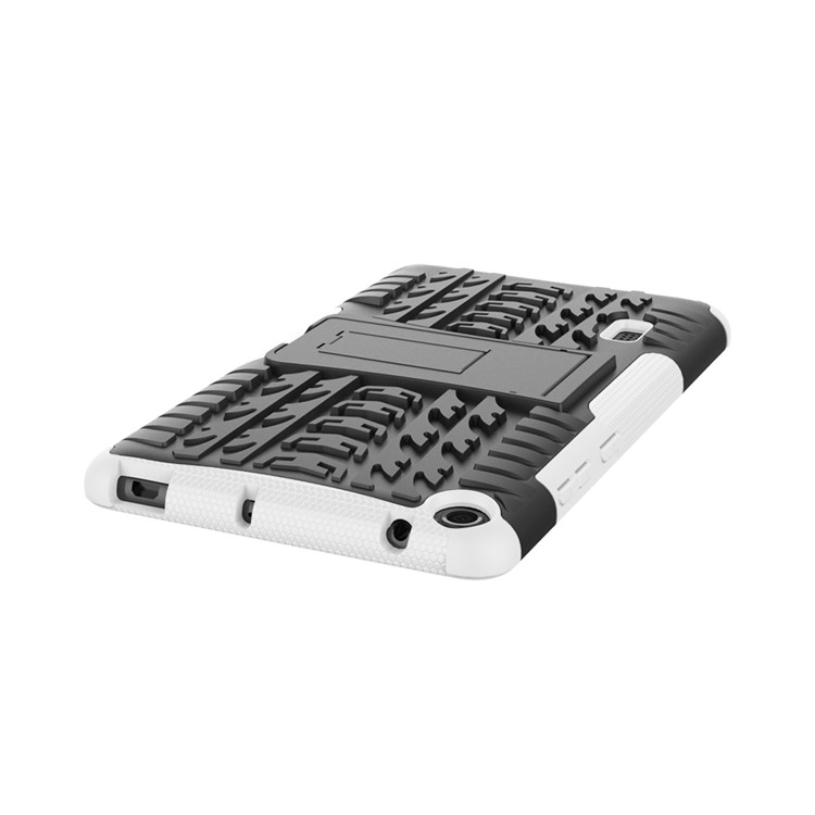 2-in-1 Tyre Pattern PC TPU Hybrid Case with Kickstand for Huawei MediaPad T3 7.0 Wi-Fi (BG2-W09) - White-6