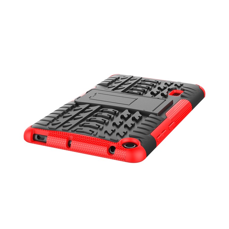 2-in-1 Tyre Pattern PC TPU Hybrid Case with Kickstand for Huawei MediaPad T3 7.0 Wi-Fi (BG2-W09) - Red-8