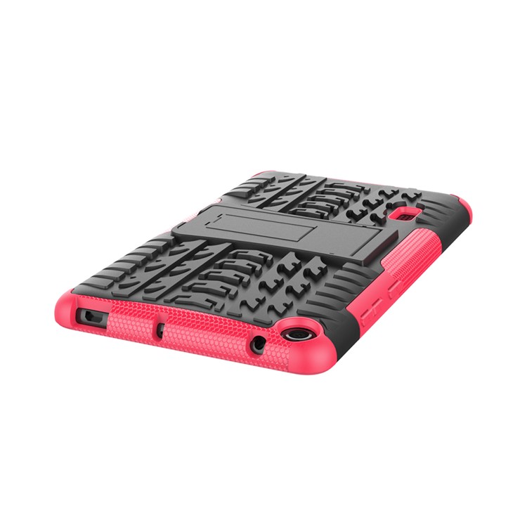 2-in-1 Tyre Pattern PC TPU Hybrid Case with Kickstand for Huawei MediaPad T3 7.0 Wi-Fi (BG2-W09) - Rose-7
