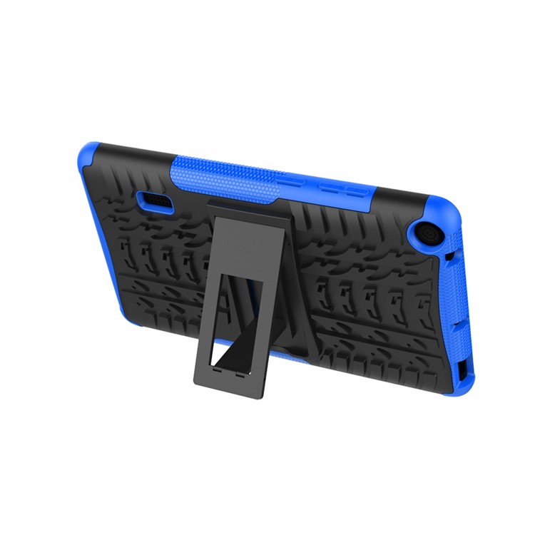 2-in-1 Tyre Pattern PC TPU Hybrid Case with Kickstand for Huawei MediaPad T3 7.0 Wi-Fi (BG2-W09) - Blue-7