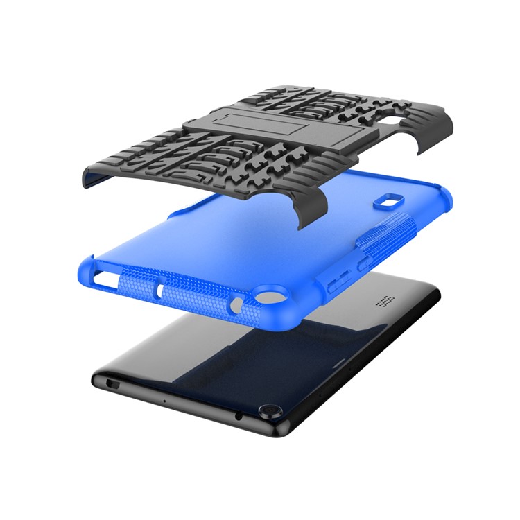 2-in-1 Tyre Pattern PC TPU Hybrid Case with Kickstand for Huawei MediaPad T3 7.0 Wi-Fi (BG2-W09) - Blue-8
