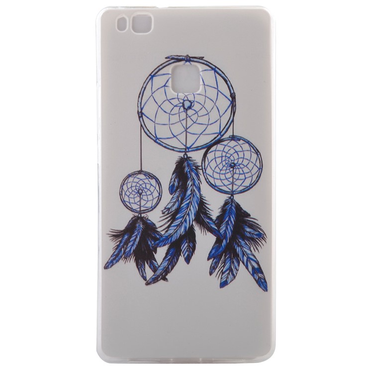 Slim TPU Shell Case for Huawei P9 Lite - Feather Dream Catcher-1