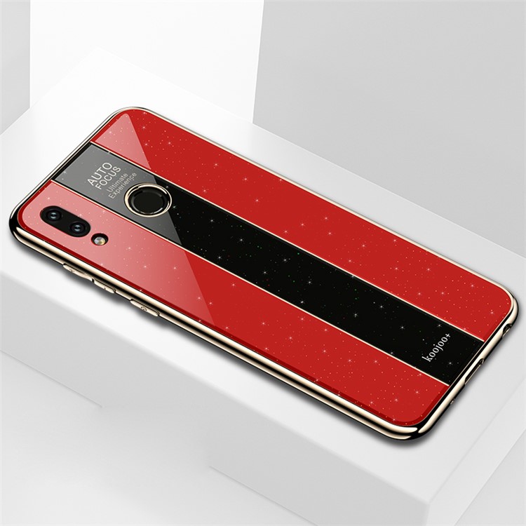 Electroplated PC + TPU Combo Protection Case Cover for Huawei Honor Play - Red