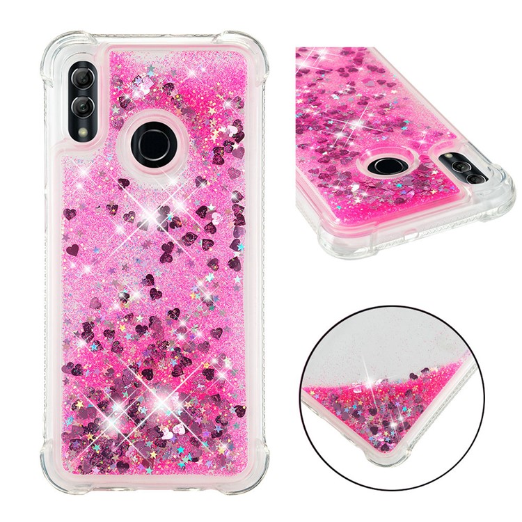 Dynamic Quicksand Shock-absorbing TPU Back Shell for Huawei Honor 10 Lite/P Smart (2019) - Rose-2