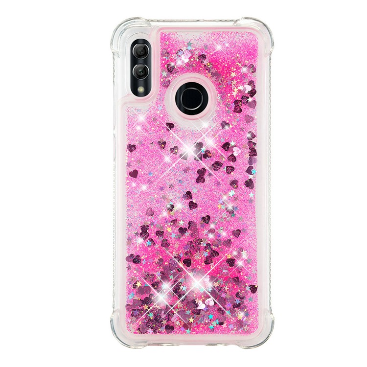 Dynamic Quicksand Shock-absorbing TPU Back Shell for Huawei Honor 10 Lite/P Smart (2019) - Rose-4