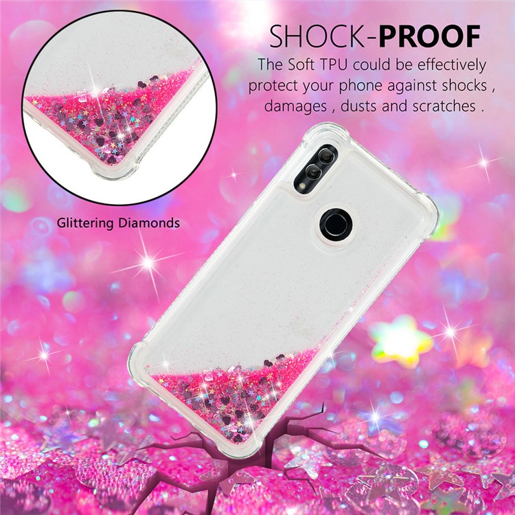 Dynamic Quicksand Shock-absorbing TPU Back Shell for Huawei Honor 10 Lite/P Smart (2019) - Rose-5