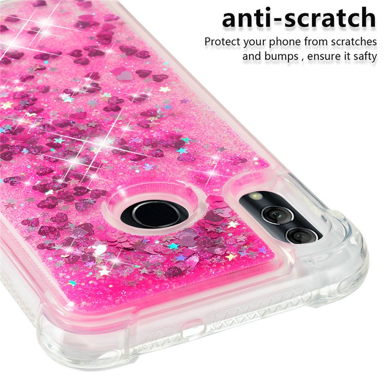 Dynamic Quicksand Shock-absorbing TPU Back Shell for Huawei Honor 10 Lite/P Smart (2019) - Rose-6