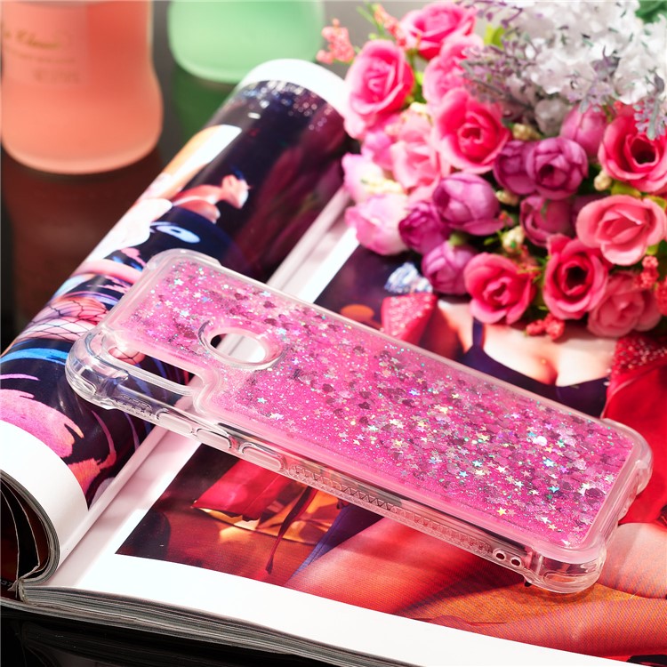 Dynamic Quicksand Shock-absorbing TPU Back Shell for Huawei Honor 10 Lite/P Smart (2019) - Rose-7