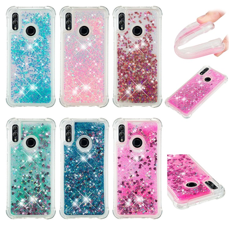 Dynamic Quicksand Shock-absorbing TPU Back Shell for Huawei Honor 10 Lite/P Smart (2019) - Rose-9