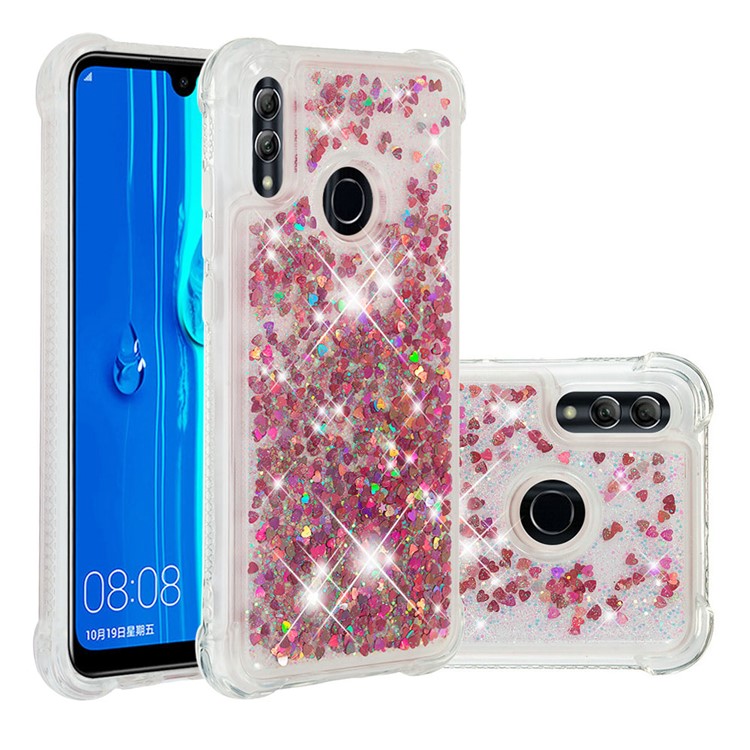 Dynamic Quicksand Shock-absorbing TPU Back Shell for Huawei Honor 10 Lite/P Smart (2019) - Rose Gold-1
