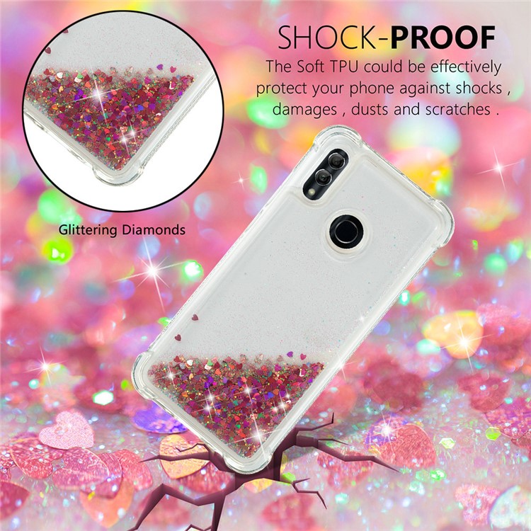 Dynamic Quicksand Shock-absorbing TPU Back Shell for Huawei Honor 10 Lite/P Smart (2019) - Rose Gold-5
