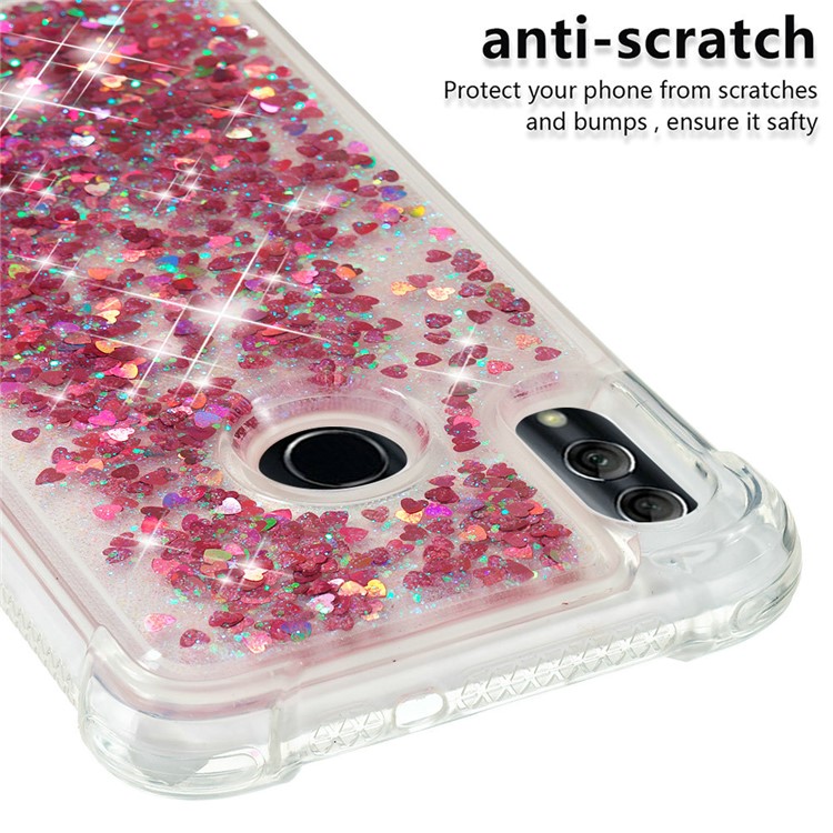 Dynamic Quicksand Shock-absorbing TPU Back Shell for Huawei Honor 10 Lite/P Smart (2019) - Rose Gold-6