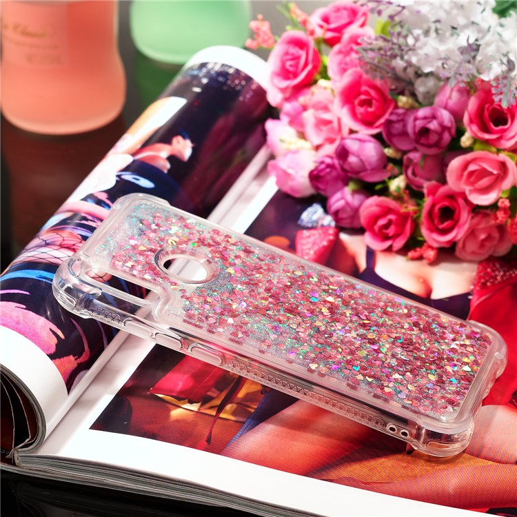 Dynamic Quicksand Shock-absorbing TPU Back Shell for Huawei Honor 10 Lite/P Smart (2019) - Rose Gold-7
