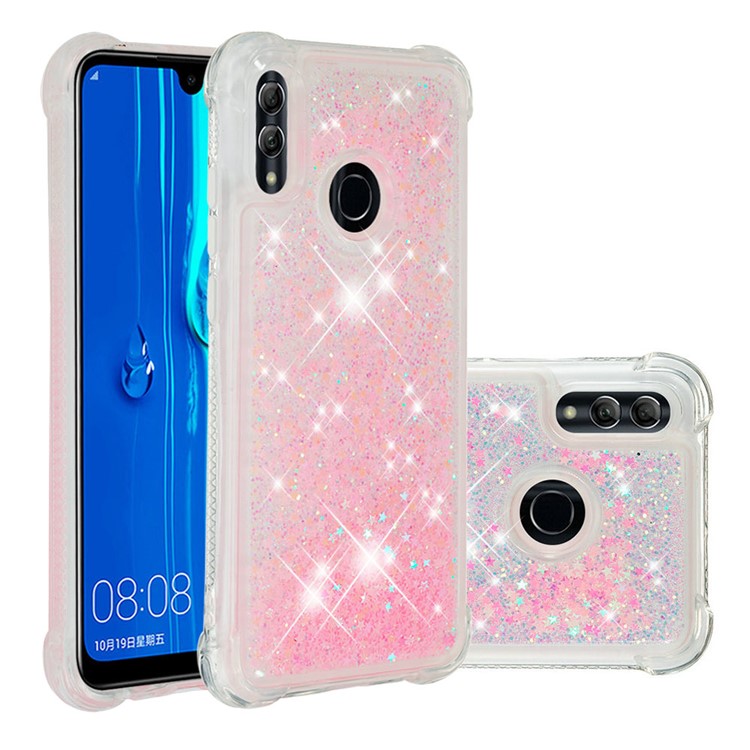 Dynamic Quicksand Shock-absorbing TPU Back Shell for Huawei Honor 10 Lite/P Smart (2019) - Pink-1
