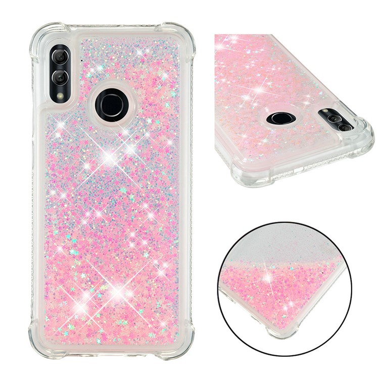 Dynamic Quicksand Shock-absorbing TPU Back Shell for Huawei Honor 10 Lite/P Smart (2019) - Pink-2