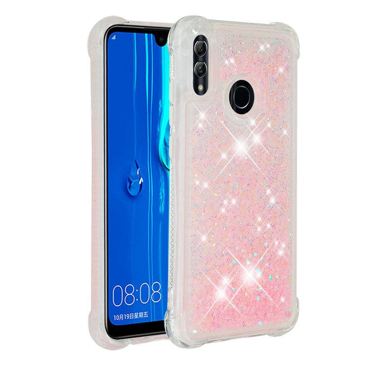 Dynamic Quicksand Shock-absorbing TPU Back Shell for Huawei Honor 10 Lite/P Smart (2019) - Pink-3