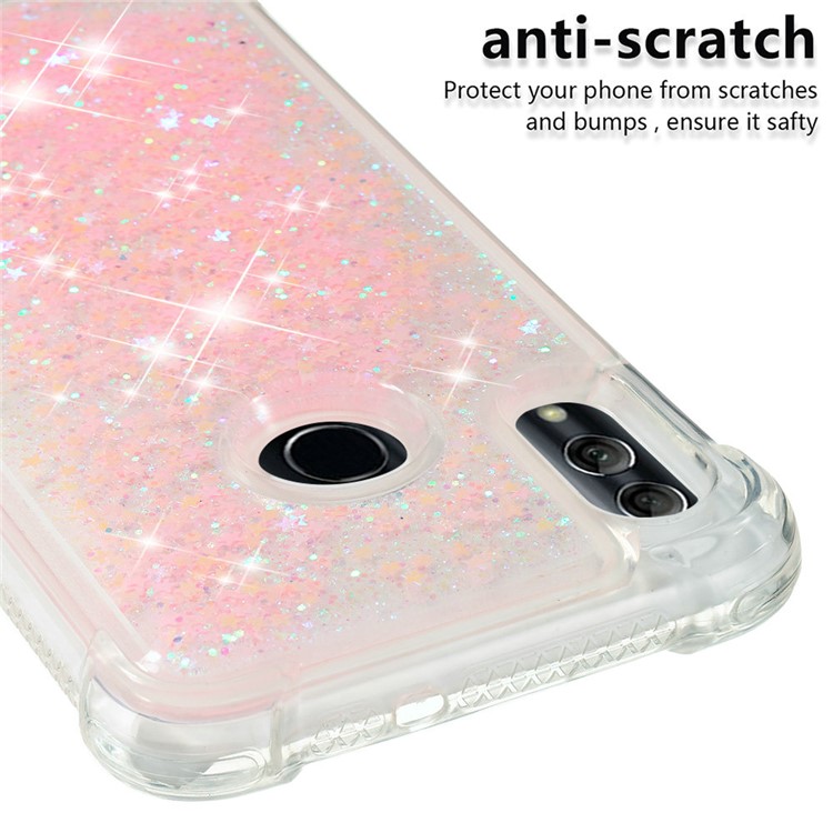 Dynamic Quicksand Shock-absorbing TPU Back Shell for Huawei Honor 10 Lite/P Smart (2019) - Pink-6
