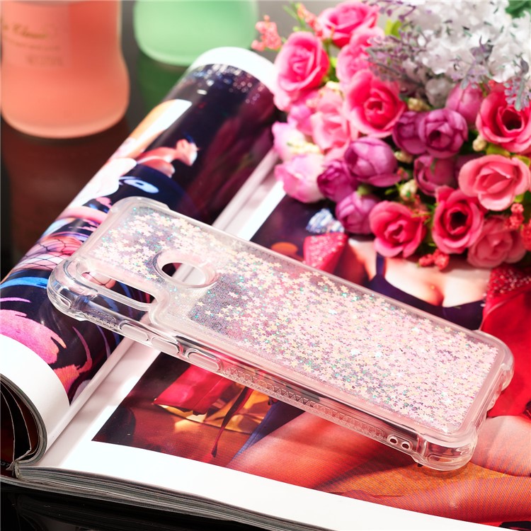 Dynamic Quicksand Shock-absorbing TPU Back Shell for Huawei Honor 10 Lite/P Smart (2019) - Pink-7