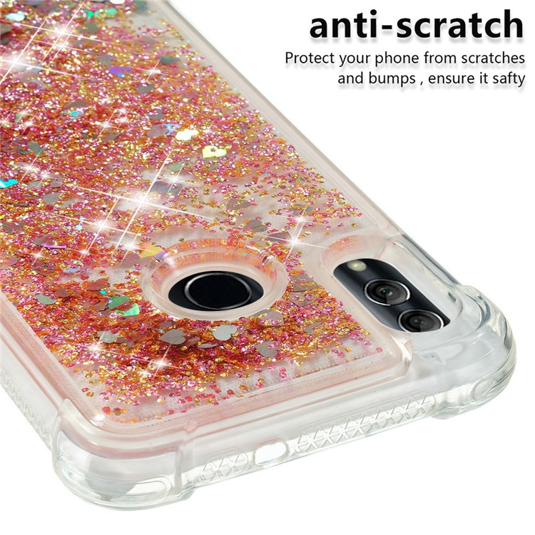 Dynamic Quicksand Shock-absorbing TPU Back Shell for Huawei Honor 10 Lite/P Smart (2019) - Gold-6