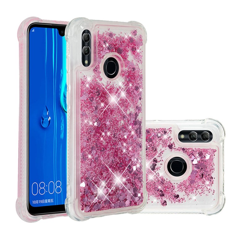 Dynamic Quicksand Shock-absorbing TPU Back Shell for Huawei Honor 10 Lite/P Smart (2019) - Wine Red-1