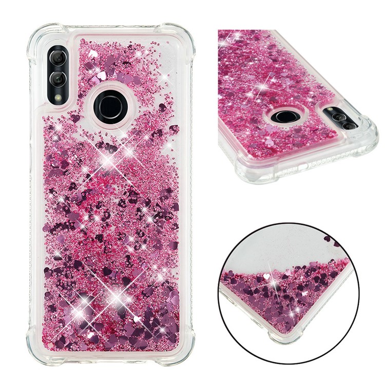 Dynamic Quicksand Shock-absorbing TPU Back Shell for Huawei Honor 10 Lite/P Smart (2019) - Wine Red-2