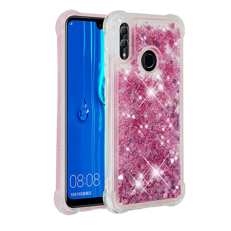Dynamic Quicksand Shock-absorbing TPU Back Shell for Huawei Honor 10 Lite/P Smart (2019) - Wine Red-3