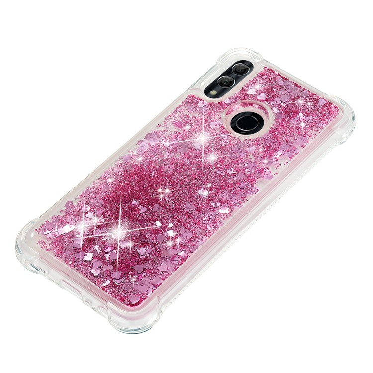 Dynamic Quicksand Shock-absorbing TPU Back Shell for Huawei Honor 10 Lite/P Smart (2019) - Wine Red-8