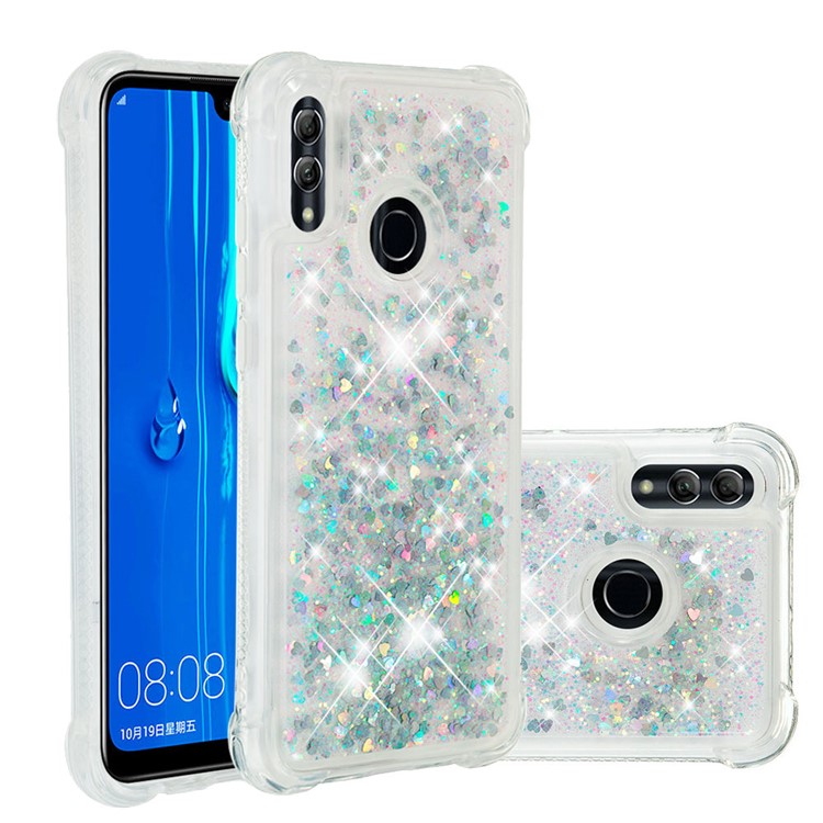 Dynamic Quicksand Shock-absorbing TPU Back Shell for Huawei Honor 10 Lite/P Smart (2019) - Cyan-1
