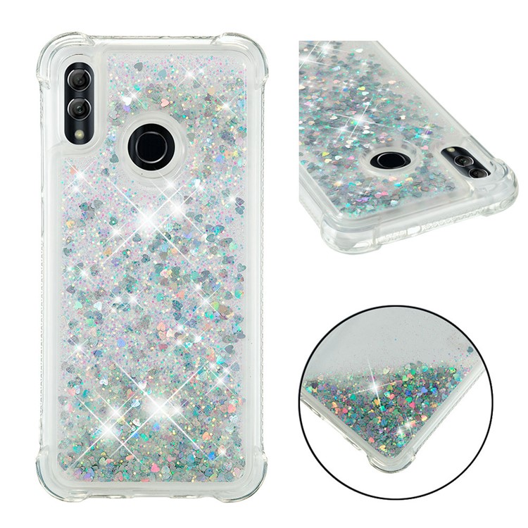 Dynamic Quicksand Shock-absorbing TPU Back Shell for Huawei Honor 10 Lite/P Smart (2019) - Cyan-2