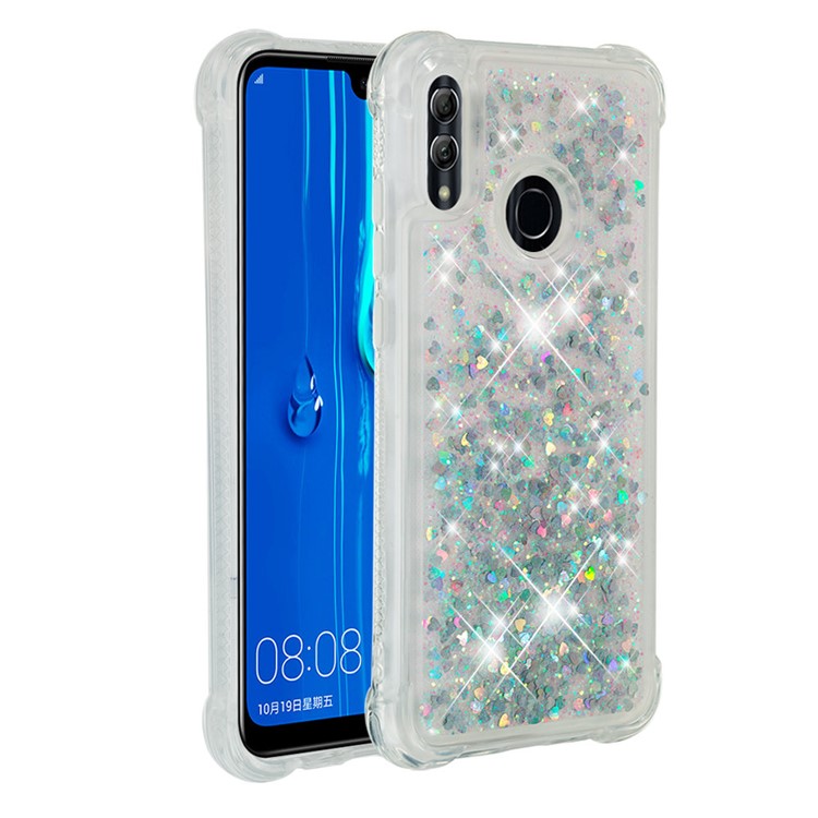 Dynamic Quicksand Shock-absorbing TPU Back Shell for Huawei Honor 10 Lite/P Smart (2019) - Cyan-3