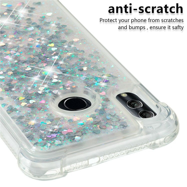 Dynamic Quicksand Shock-absorbing TPU Back Shell for Huawei Honor 10 Lite/P Smart (2019) - Cyan-6