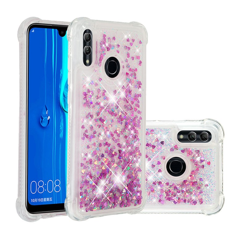 Dynamic Quicksand Shock-absorbing TPU Back Shell for Huawei Honor 10 Lite/P Smart (2019) - Light Purple-1
