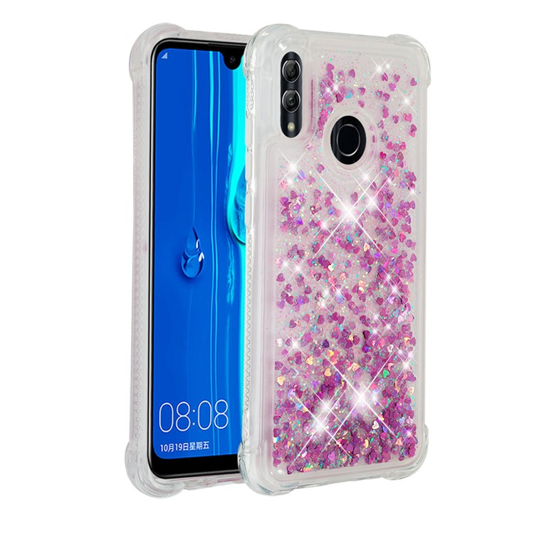 Dynamic Quicksand Shock-absorbing TPU Back Shell for Huawei Honor 10 Lite/P Smart (2019) - Light Purple-3
