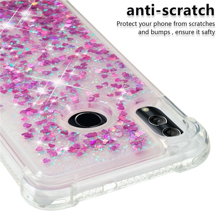 Dynamic Quicksand Shock-absorbing TPU Back Shell for Huawei Honor 10 Lite/P Smart (2019) - Light Purple-6