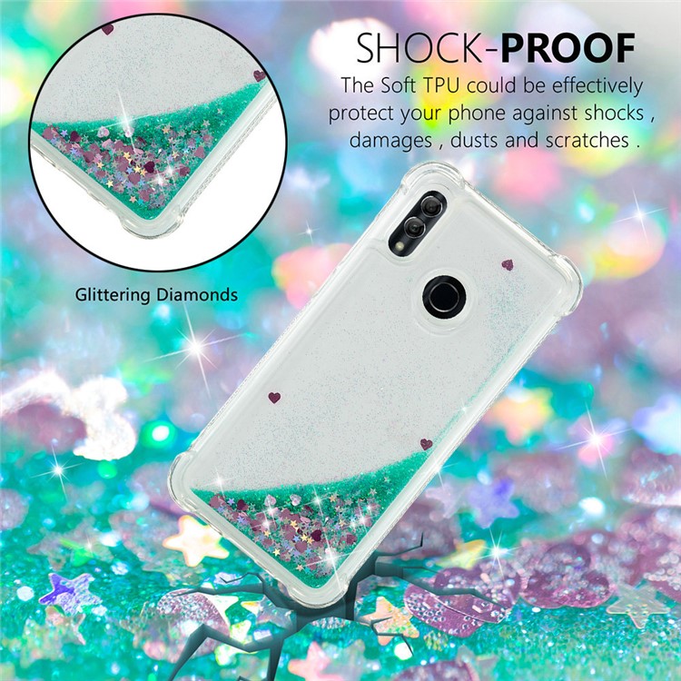 Dynamic Quicksand Shock-absorbing TPU Back Shell for Huawei Honor 10 Lite/P Smart (2019) - Green-5