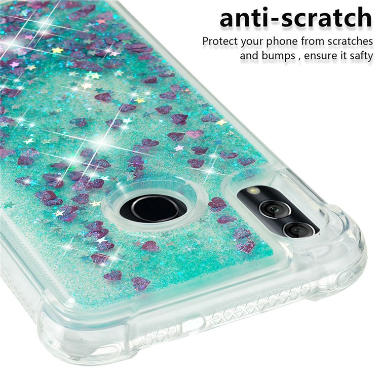 Dynamic Quicksand Shock-absorbing TPU Back Shell for Huawei Honor 10 Lite/P Smart (2019) - Green-6