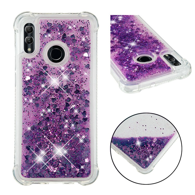 Dynamic Quicksand Shock-absorbing TPU Back Shell for Huawei Honor 10 Lite/P Smart (2019) - Dark Purple-2