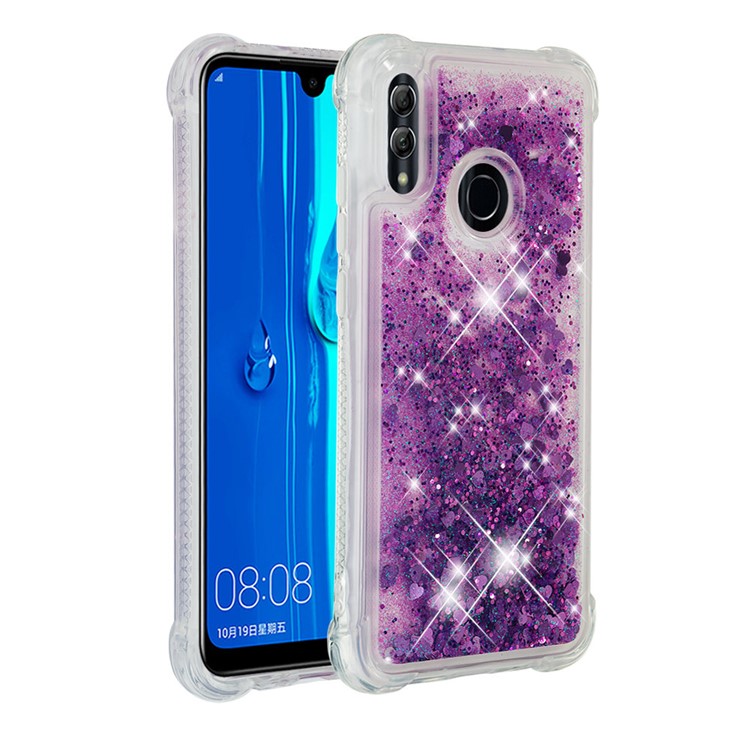 Dynamic Quicksand Shock-absorbing TPU Back Shell for Huawei Honor 10 Lite/P Smart (2019) - Dark Purple-3